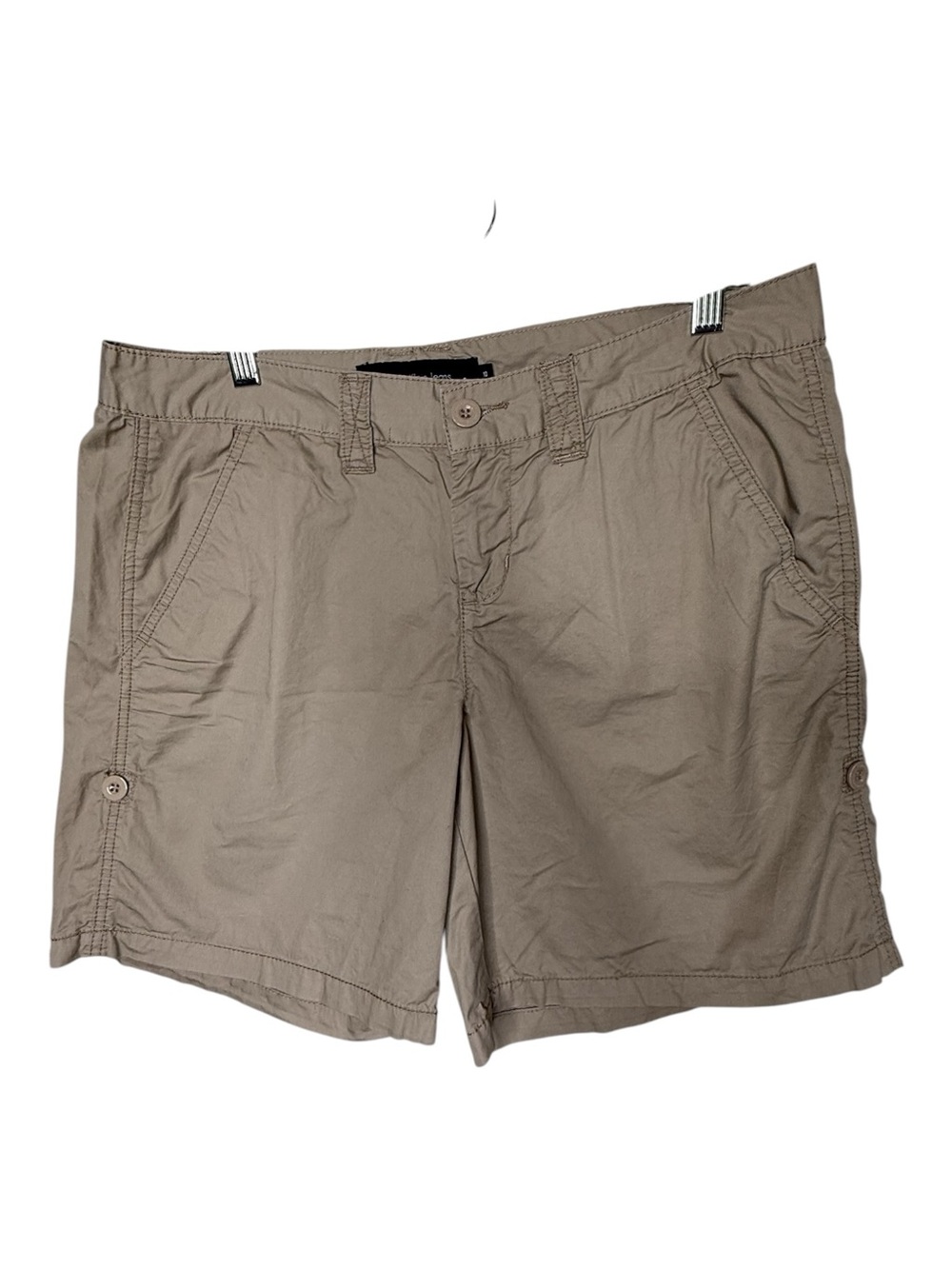 Calvin Klein Jeans Khaki Tan Tab Side Utility Shorts Size 10 Chino Flap Pocket